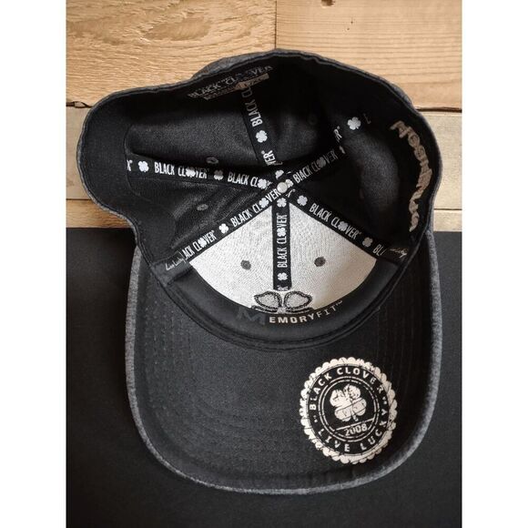 Black Clover Live Lucky Heartland L/XL Gray Memory Fit Cap Hat - Picture 3 of 6